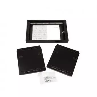 Rack mural 15U 1C 600 x 450 negro Flat Pack interior