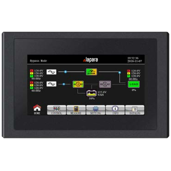 Detalle pantalla LCD color para SAI de 30KVAs Detalle pantalla LCD color para SAI de 30KVAs