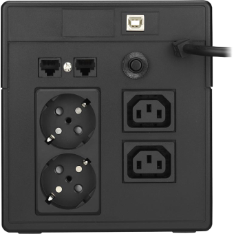 Sai 1000VA Interactivo Sinusoidal Lapara detalle tomas traseras