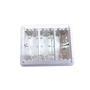 Caja de pared para empotrar 2 X Rj45 Keystone con 2 x Schuko blanco y 2 x Schuko rojo