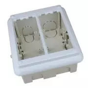 Caja para pared empotrar con 4 x Schuko blancos