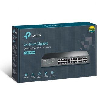 Switch TP-LINK 24 puertos Gigabit rack 19" caja Switch TP-LINK 24 puertos Gigabit rack 19" caja