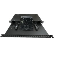 Bandeja fibra óptica extraíble 19" para 24 SC simplex / LC dúplex (Detalles)