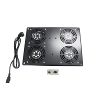 Unidad de ventilación para rack 19" cuatro ventiladores y termostato