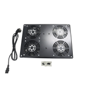 Unidad de ventilación rack cuatro ventiladores y termostato