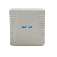 Roseta de superficie 2 X RJ45 CAT6A FTP