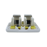 Roseta de superficie 2 X RJ45 CAT6A FTP