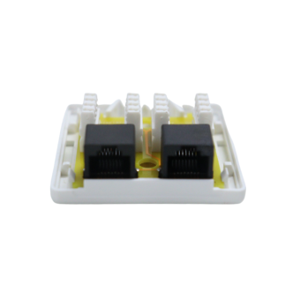Roseta de superficie 2 X RJ45 CAT6 UTP (interior)