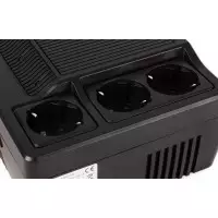 AVR Lapara Regulador automático de voltaje 1200 VA detalle schukos