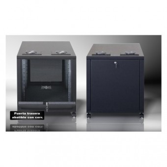 Armario rack acústico insonorizado 12U doble vista