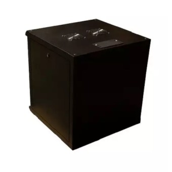 Rack mural insonorizado acústico 12U, vista trasera