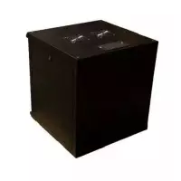 Rack mural insonorizado 9U 600 x 600, vista trasera