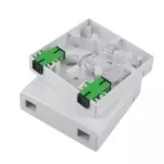 Caja fibra óptica de superficie con 2 adaptadores SC/APC SM FTTH 