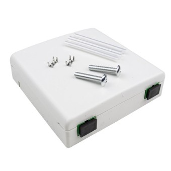 Roseta de fibra óptica con 2 SC simplex, vista completa