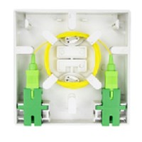 Roseta de fibra óptica con 2 SC simplex, vista interior