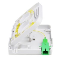 Roseta de fibra óptica para interior/exterior, vista abierta