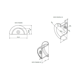 Bobina pasa-cables accesorio para rack (Plano)