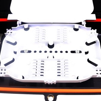 Caja empalme fibra óptica IP-68 para 12 fusiones, vista cassette