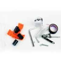 Caja empalme fibra óptica IP-68 para 12 fusiones, vista accesorios