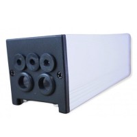 Perfil aluminio negro sencillo , vista cable