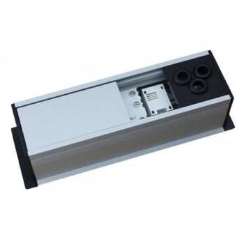 Perfil de empotrar sin tapa 3 mecanismos, vista posterior