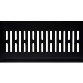 Bandeja rack 19" 1U 380mm fijación frontal Lapara Networking, detalle ventilación