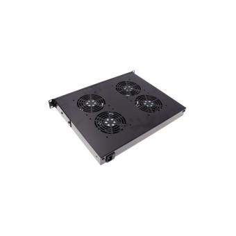 Unidad ventilacion rack 4 ventiladores con termostato digital (Vista trasera)