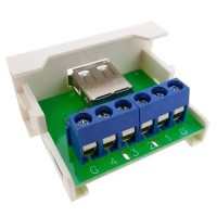 Toma USB 2.0 hembra tipo A , blanco,  interior