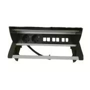 Perfil de empotrar con tapa, 2 schukos negros