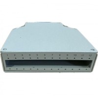 Caja fibra óptica para montaje en Carril DIN para 12FO, vista completa