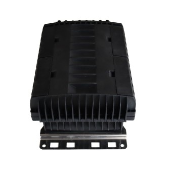 Caja distribución fibra óptica de exterior IP-68 para 16 fusiones (Vista frontal)