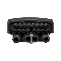 Caja fibra óptica FTTh distribución exterior IP68 (Vista frontal)