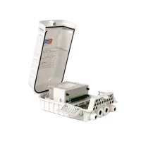 Caja fibra óptica exterior IP-65 para 12 adaptadores  SC simplex/ LC dúplex, vista interior