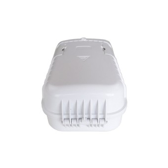 Caja de fibra óptica exterior IP-65 para 16 abonados vista trasera