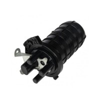 Caja empalme torpedo fibra óptica IP-68 enterrable 48 fusiones- vista lateral