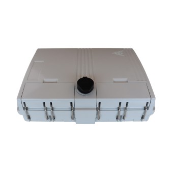 Caja exterior de fibra óptica IP-65 para 16 adaptadores  (Vista lateral)