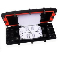 Caja empalme fibra óptica IP-68 vertical para 24/48 fusiones, detalle