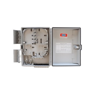 Caja exterior de fibra óptica IP-65 16 acometidas (detalle interior)