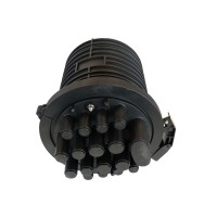 Caja empalme torpedo fibra óptica IP-68 288 fusiones vista lateral