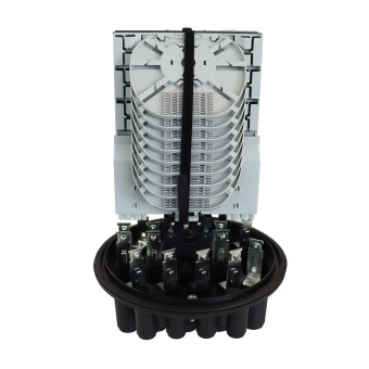 Caja empalme torpedo fibra óptica IP-68 288 fusiones (Detalle bandejas)