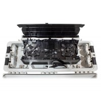 Caja empalme de fibra óptica exterior IP68 para 128 fusiones (Detalle interior)