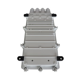 Caja empalme de fibra óptica 256 fusiones (Vista trasera)