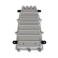 Caja empalme de fibra óptica 256 fusiones (Vista trasera)