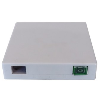 Caja de superficie de fibra óptica con 1 SC APC Simplex y 1 pigtail