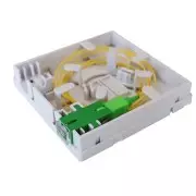 Caja de superficie de fibra óptica FFTH con adaptador SC APC Simplex y 1 pigtail