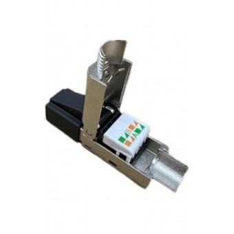 Conector macho RJ45 Cat6A FTP industrial- vista interior