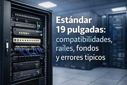 Estándar 19 pulgadas: compatibilidades, raíles, fondos y errores típicos