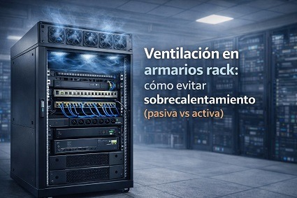 Ventilación en armarios rack: cómo evitar sobrecalentamiento (pasiva vs activa)